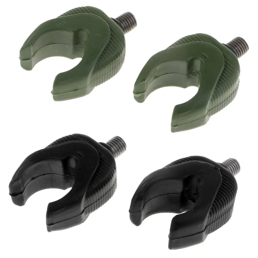 2 Pieces Rod Butt Rests for Carp Coarse Fishing Pod Fitting Green / Black