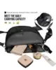 5L Crescent Moon Bag for Women and Men, Fashion Medium Nylon Folding Crescent Moon Bag Single Shoulder Bag with Adjustable Strap 3
