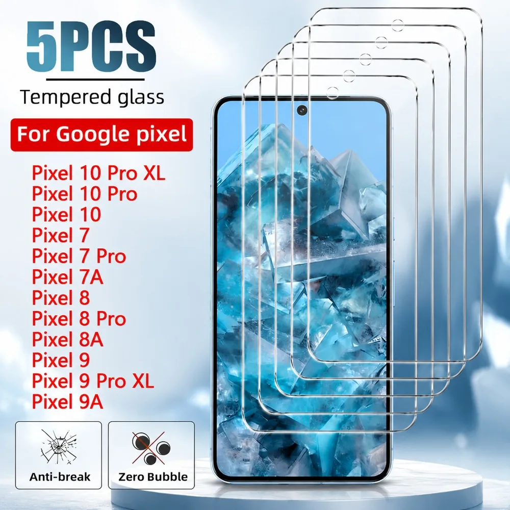 Premium Tempered Glass Screen Protector - 5 Pack