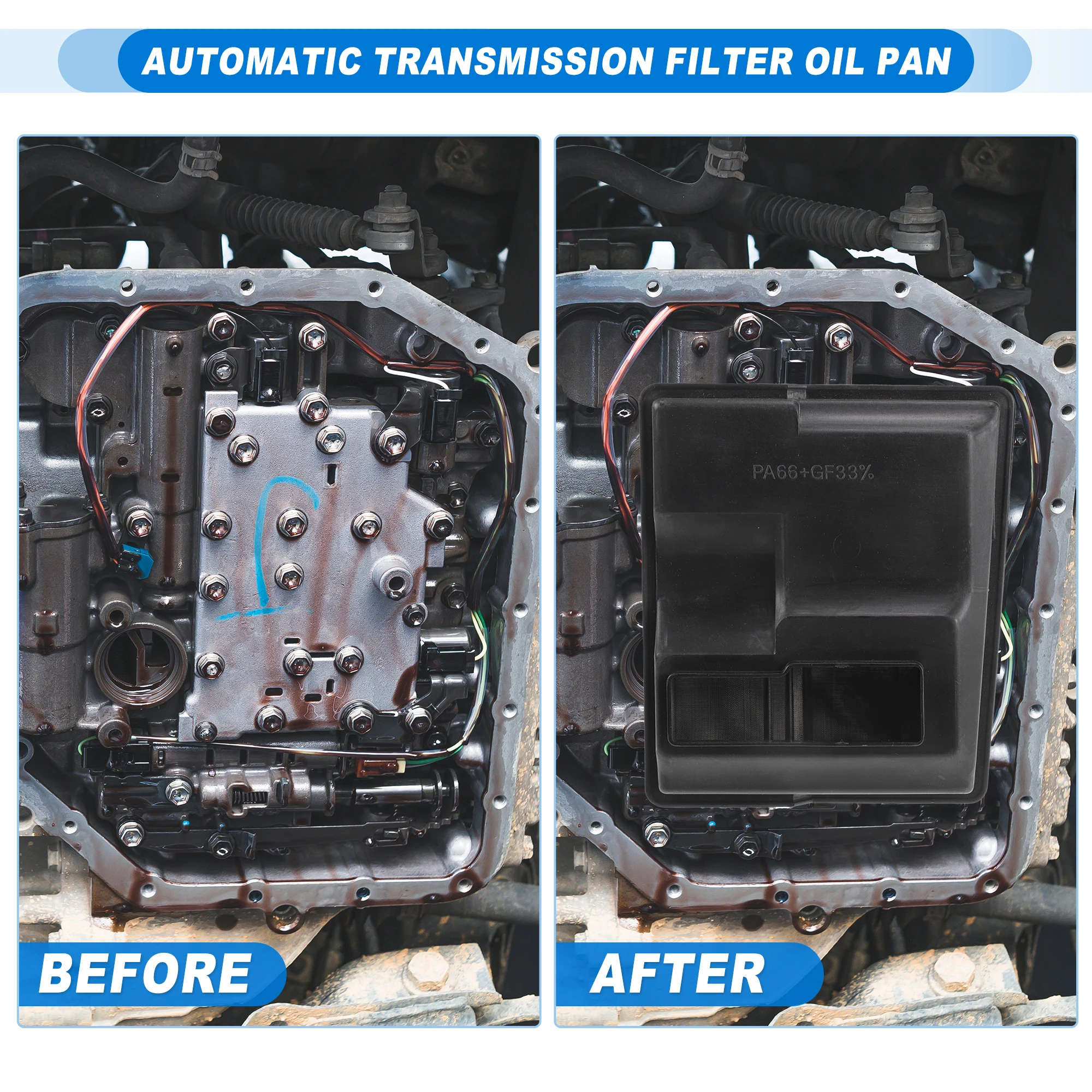 UXCELL AF40 AF21 TF-80SC TF-81SC Automatic Transmission Filter Oil Pan for Volvo S80 2007-2014 for Mazda CX-7 2007-2009