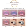 6 Colors Laser Holographic Lip Gloss Liquid Lipstick Mermaid Pigment Longlasting Glitter Lipgloss Waterproof Metallic Lip Makeup 4