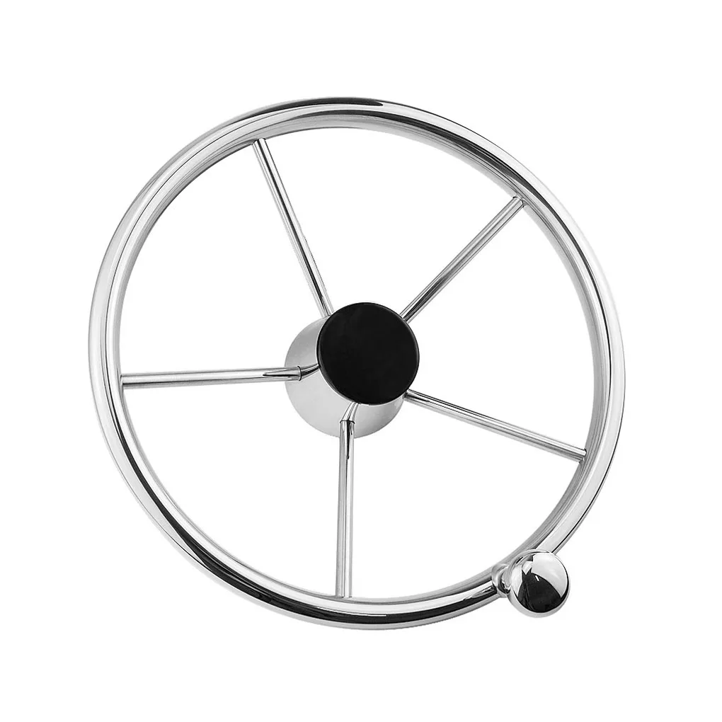 Stainless Steel Boat Steering Wheel Mirror Polished 3/4 inch Shaft 5