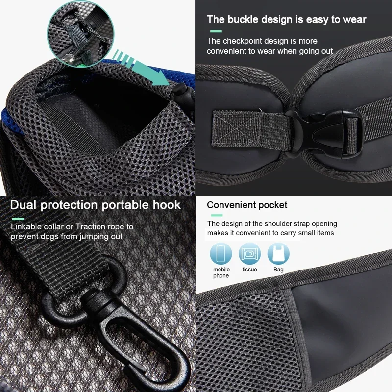 Pet Cat Dog Travel Tote Shoulder Bags Carrier Backpack Mesh Sling Carry Pack Carrying Supplies Crossbody Shoulder Bag