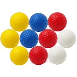 Soft Indoor Practice PU Golf Balls - 10 Pack Training Aid in Yellow, Wholesale Gift Set (10pcs Mix)