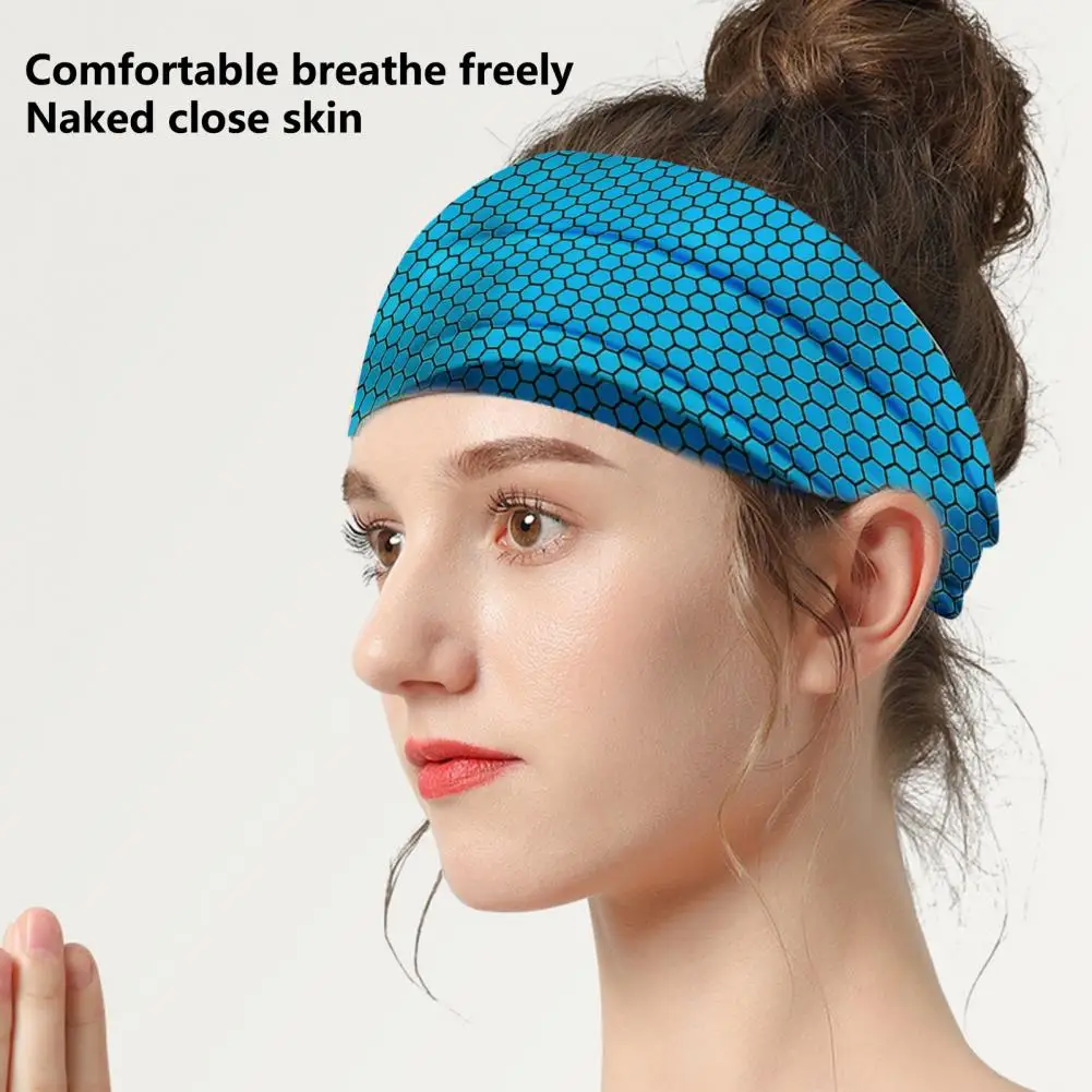 

Sports Headband Elasticity Non-Slip Quick-dry Sweat Absorption Polyester Printed Men Cross Sports Sweatband Gym Yoga Hairband