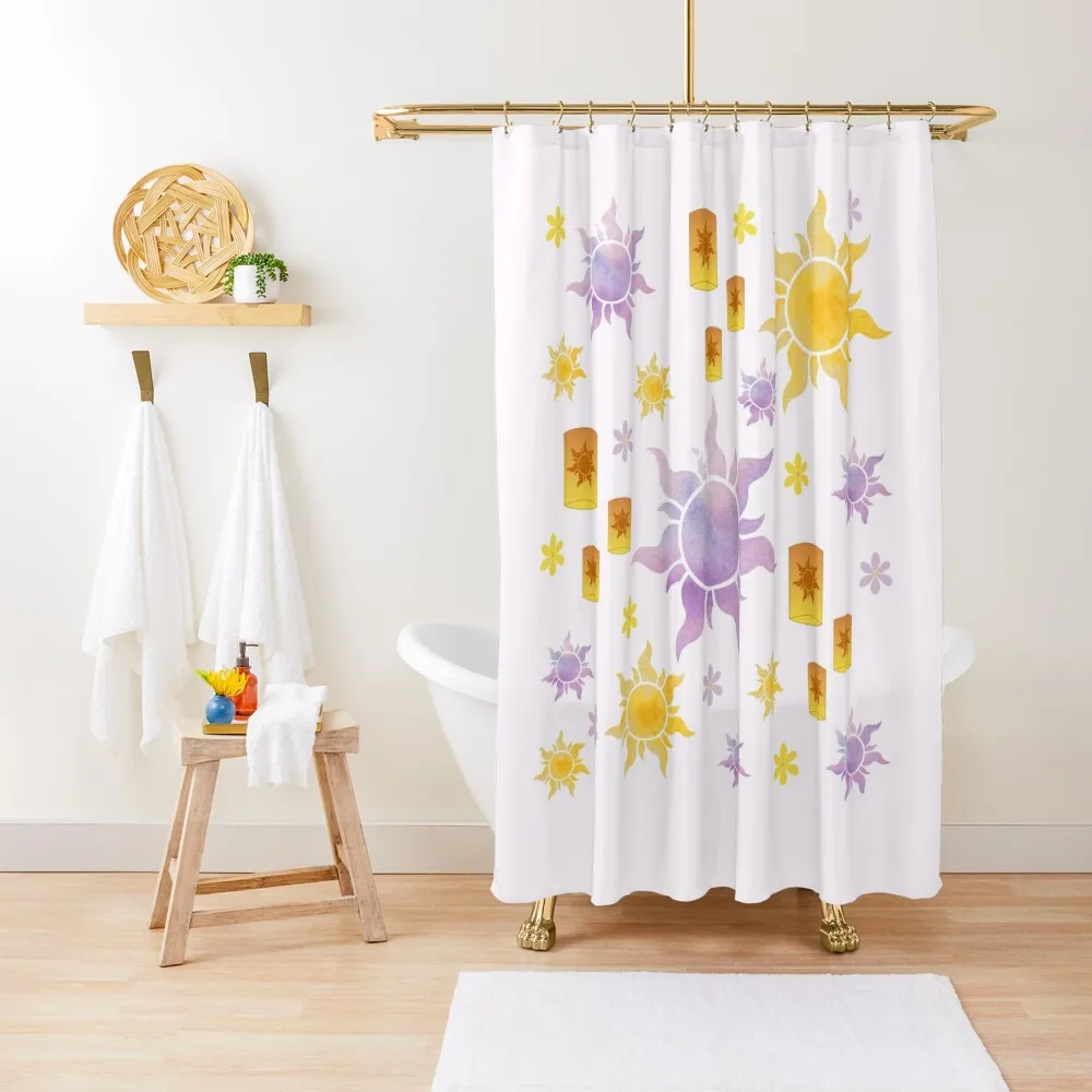 

Tangled Sun Pattern Shower Curtain Bathroom For Shower Waterproof Fabric Shower For The Bathroom For Bathroom Curtain