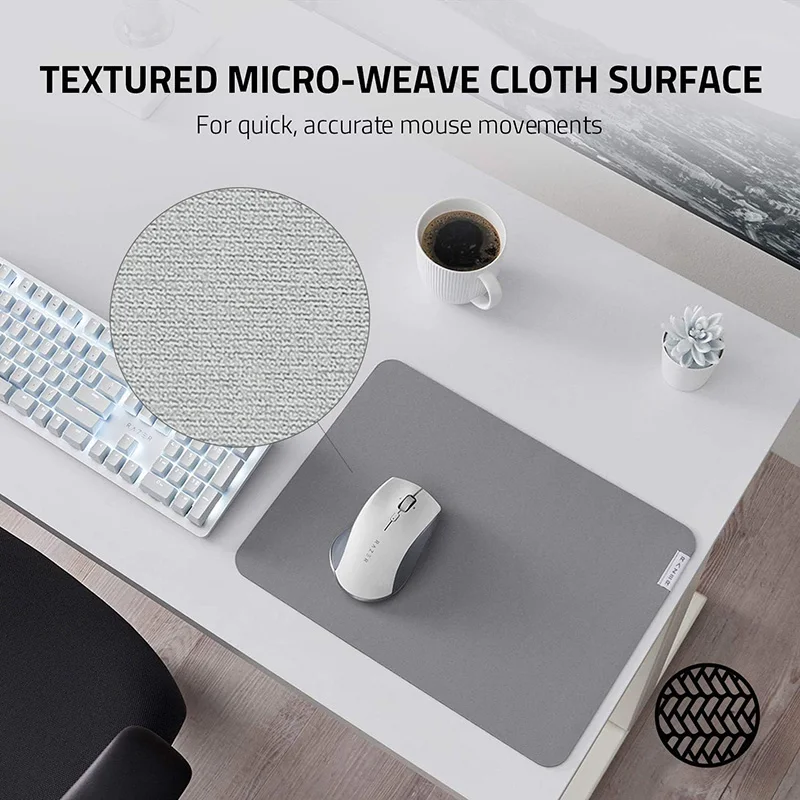 Tapete de Rato Macio Razer Pro Glide Espuma de Borracha de Alta Densidade Superfície de Pano Micro-tecido Texturizado Base Antiderrapante - Imagem 4
