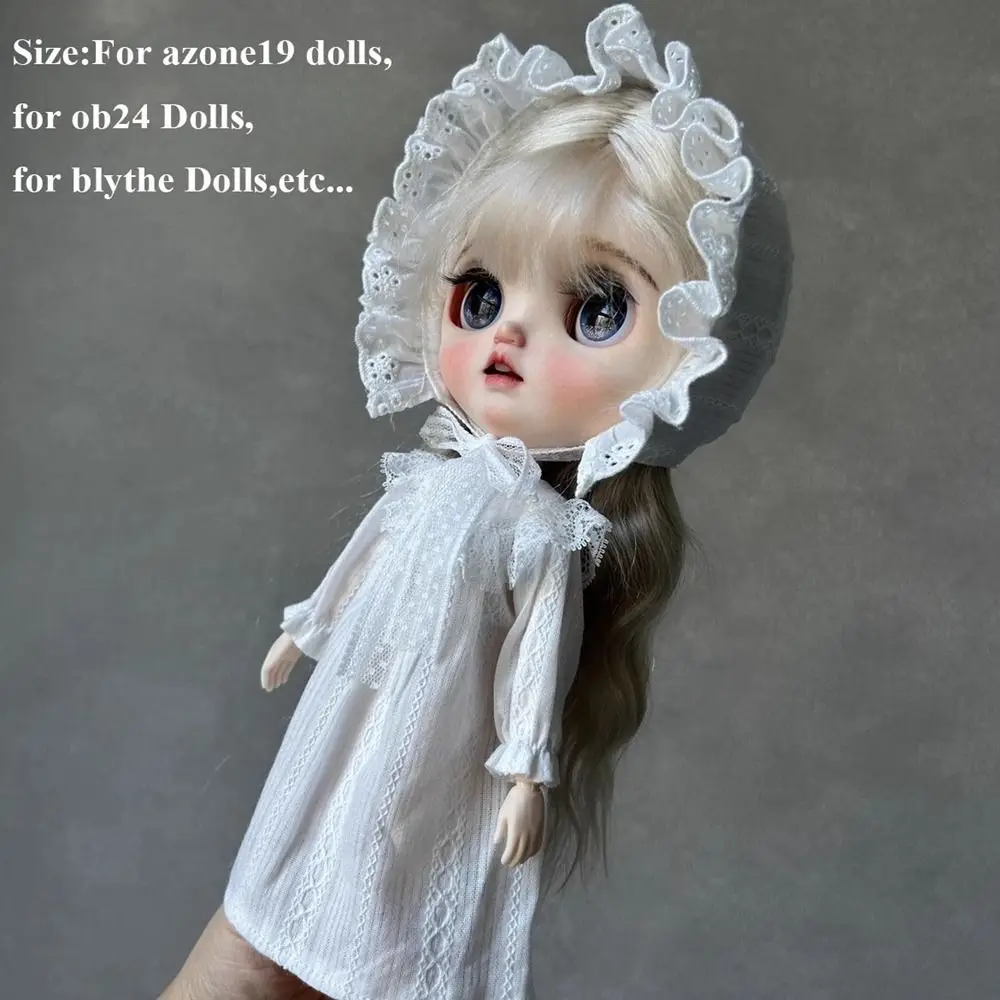 Fashion Floral Lace Dresses Mini Cute Base Shirt Tops DIY Accessories Princess Clothes for azone ob22/24/27 Dolls