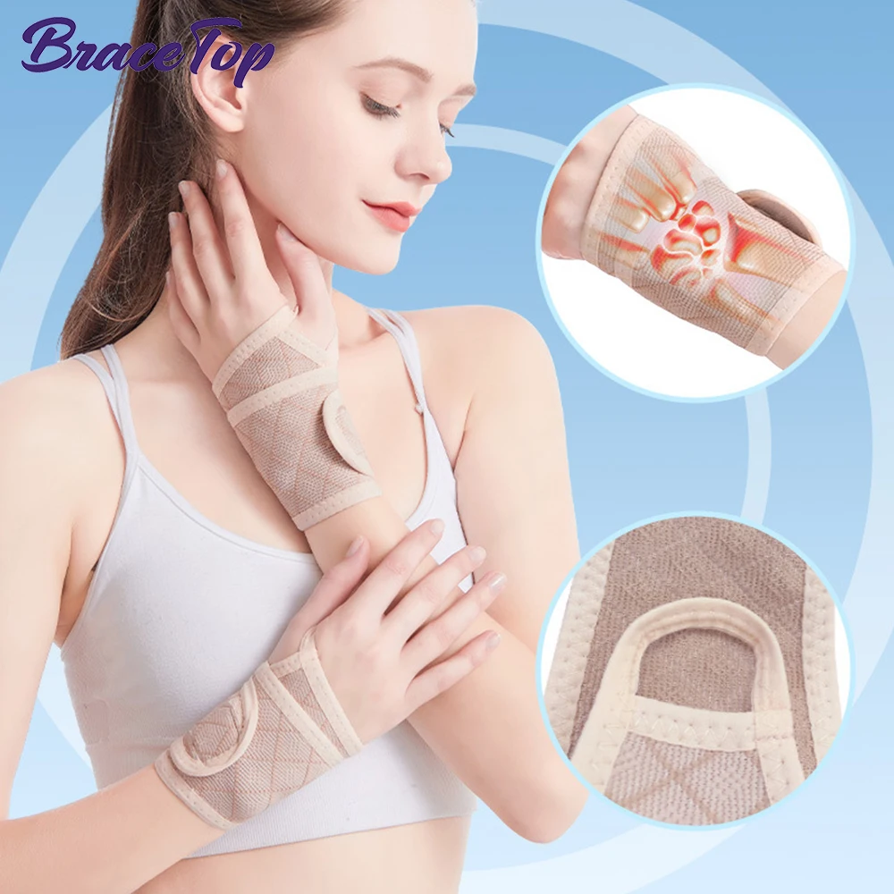 

BraceTop 1 PCS Wrist Protector Arthritis Protection Support Sleeve Gym Breathable Elastic Glove Wrist Protector for Men & Women