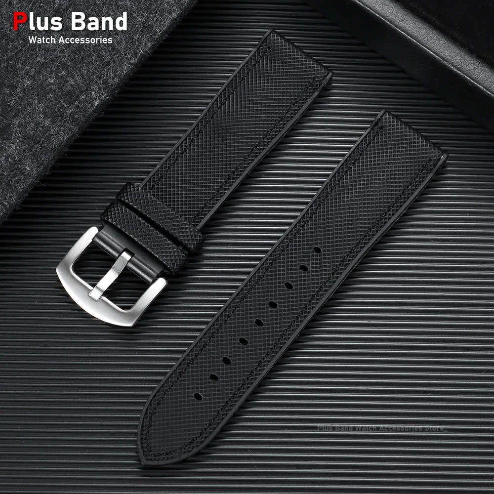 Nylon Sailcloth Rubber Hybrid Waterproof Watch Strap Bracelet