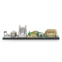 2024 New Hot City Movie Skyline Bricks Pisa Rome Rotterdam Cambridge Education Architecture Building Blocks Fans Birthday Toys 2