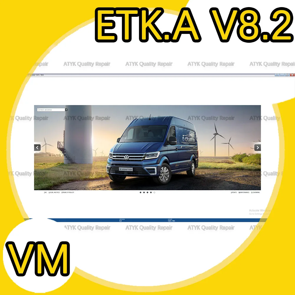 

8.2 ETK-A VM Auto Repair Software etk.a V8.2 for A-udi for V-W Group Vehicles Electronic Parts Catalog car tools ET-KA 8.2 NEW