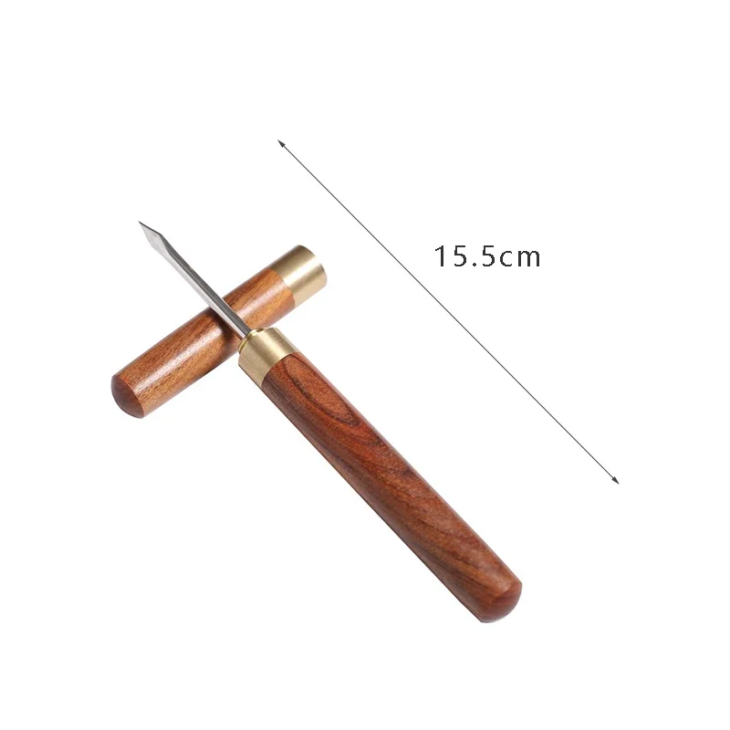 Wooden Tea Knife Needle Puer Puerh Tea Needle with Safety Cover Ice Pick Tool for Breaking Cake Brick or Breaking Ice