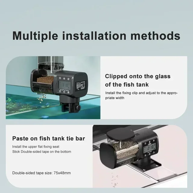 Intelligent Aquarium Fish Tank Feeder with Digital Timing Bluetooth Wireless Remote Control Automatic Feeder Having Digital 4