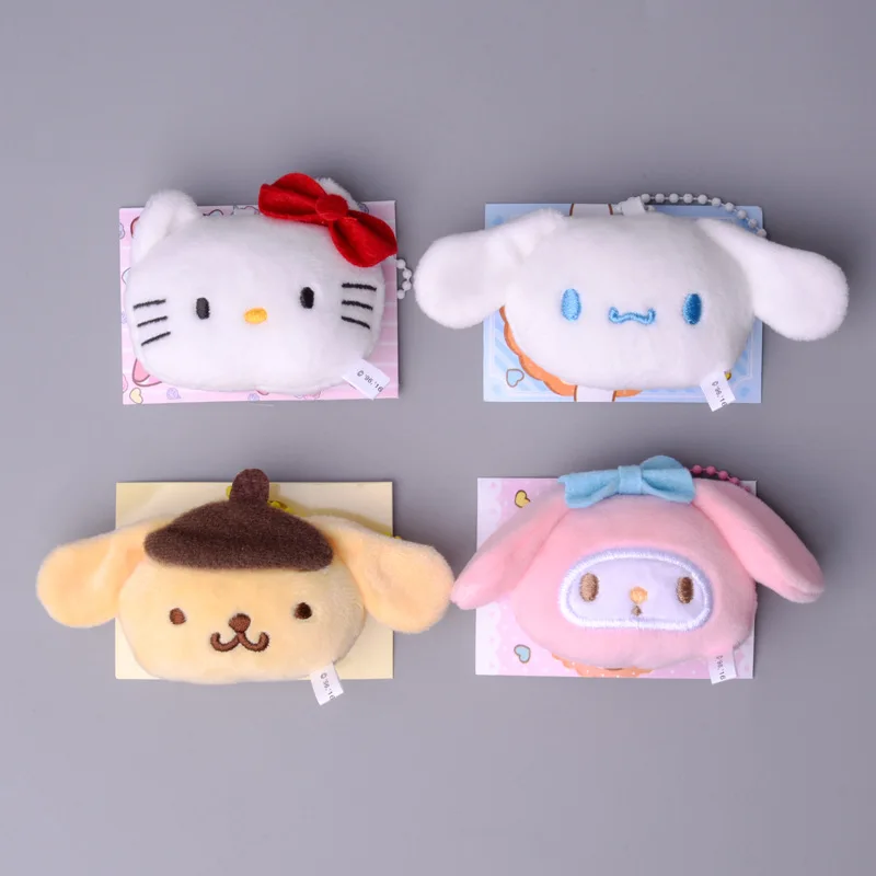 

Kawaii Sanrio Anime Hobby My Melody Kuromi Cinnamoroll Hello Kitty Plush Head Charm Bag Charm Birthday Present