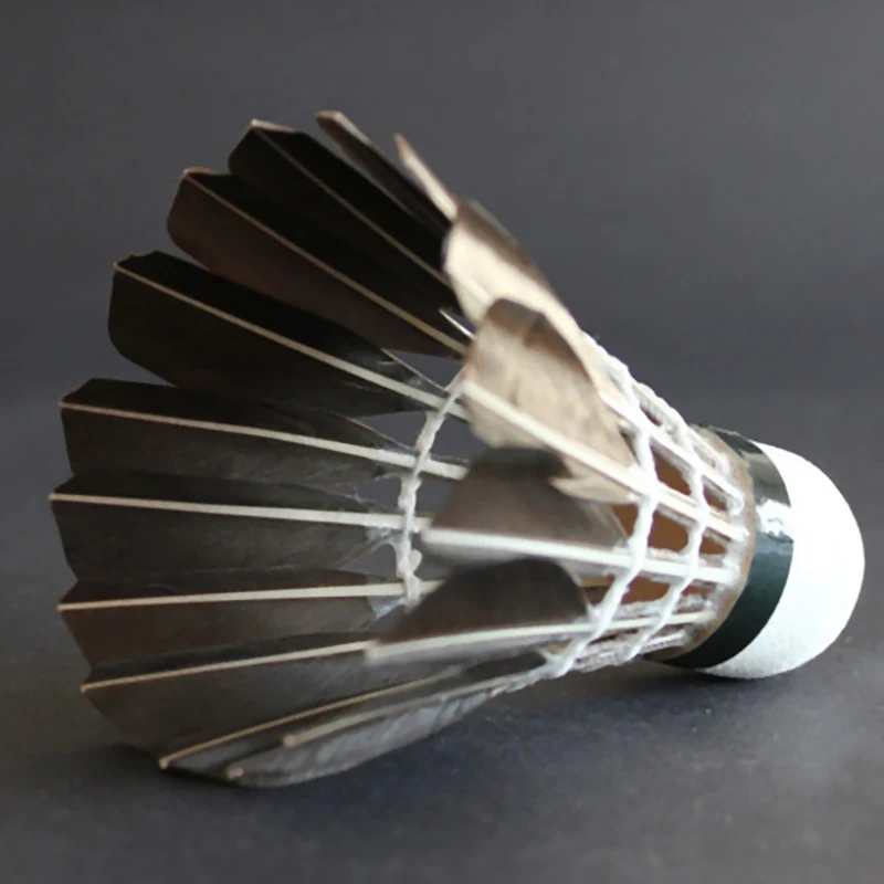 Professional Badminton Shuttlecock Black Goose Feather Badminton Shuttlecock Training Sport Ball 3/6/12pcs