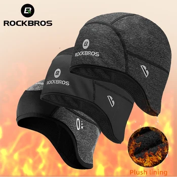 ROCKBROS Cycling Caps Windproof Thermal Fleece MTB Bicycle Cap Ski Riding Motorcycle Hat Winter Bandana Ciclismo Headband 1