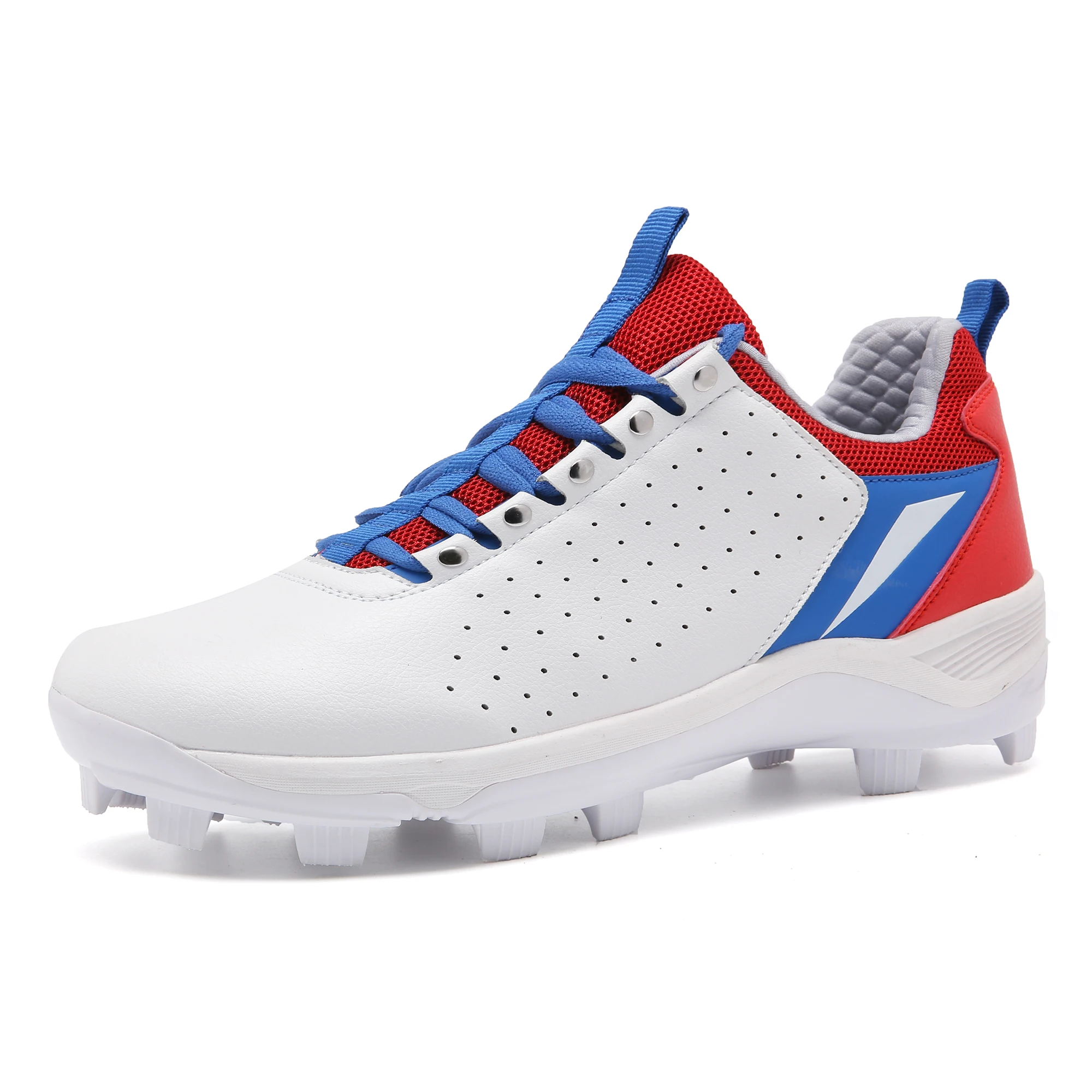 Zapatos de béisbol deportivos para hombre y mujer, zapatillas de entrenamiento profesional para atletas al aire libre, Negro, Rojo, entrenador de béisbol de Softball