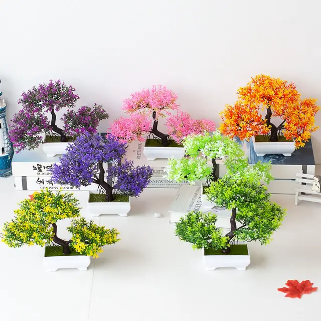Artificial Tree Bonsai Simulation Plants Pot Plants for Garden Table Home Room Bedroom Decoration Outdoor Fake Plant Ornaments 2