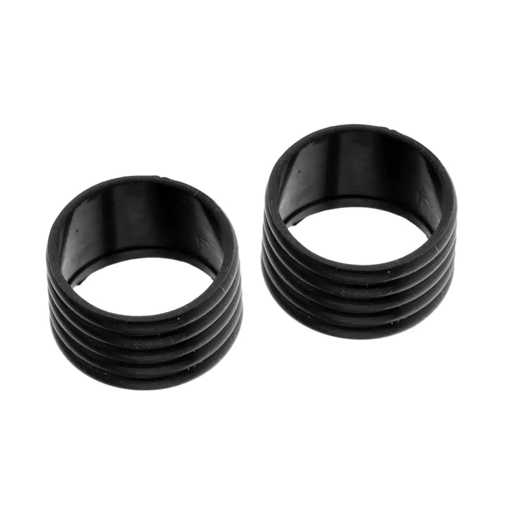 

2 Pieces Badminton Tennis Racket Handle Rings overlap black and