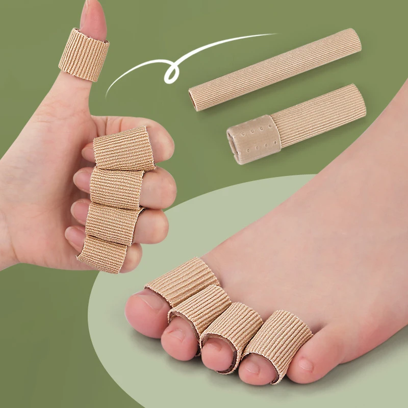 

Toe Separator Fabric Finger Protector Toe Cushion Tubes Sleeves for Bunion Corrector Corns Blisters Calluses Pedicure Tools