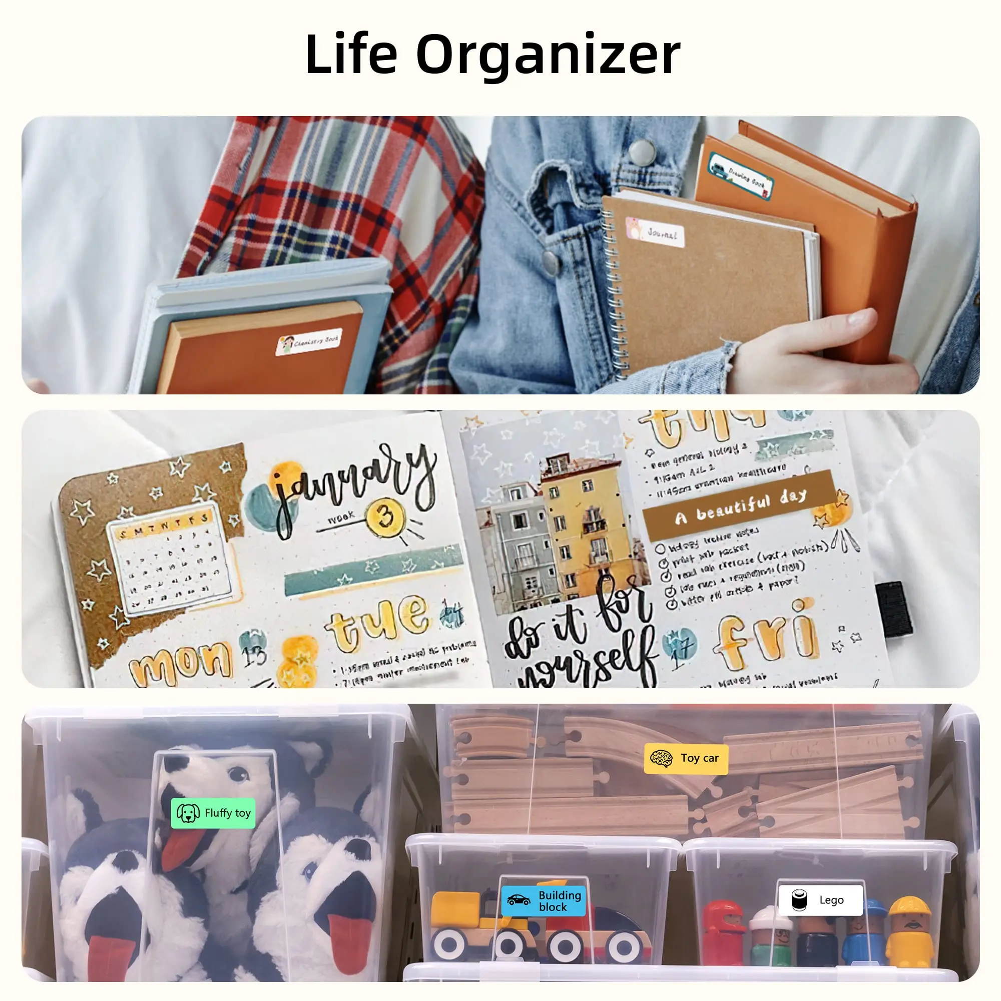 HPRT H11 Label Maker Thermal Mini Label Printer Bluetooth Wireless for Storage, Home, Office, Travel for iPhone Android