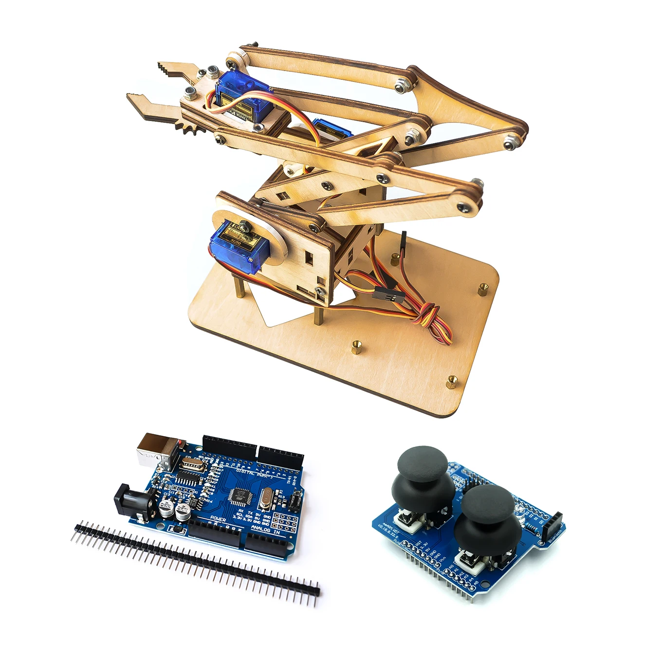 4 dof nicht montage Acryl mechanische Arm Roboter Manipulator Klaue für Arduino Maker lernen DIY Kit Roboter – Detail 6