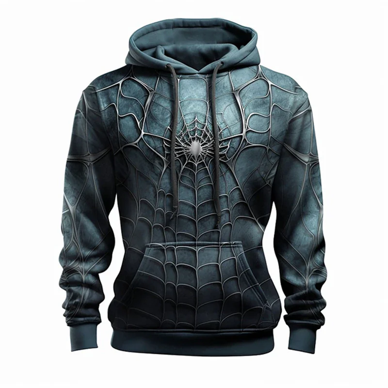 thumbnail image 1 of Sudaderas con estampado 3D de araña para hombre, Sudadera con capucha de gran tamaño, ropa de calle Harajuku de tendencia Hip Hop, Cosplay de ocio, moda de otoño, 1 of 3
