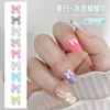 50pcs Transparent Bow Nail Art Parts Charms Bulk Shiny Mini Resin Ribbon Nail Rhinestones DIY Summer Nail Art Decor Accessories 3