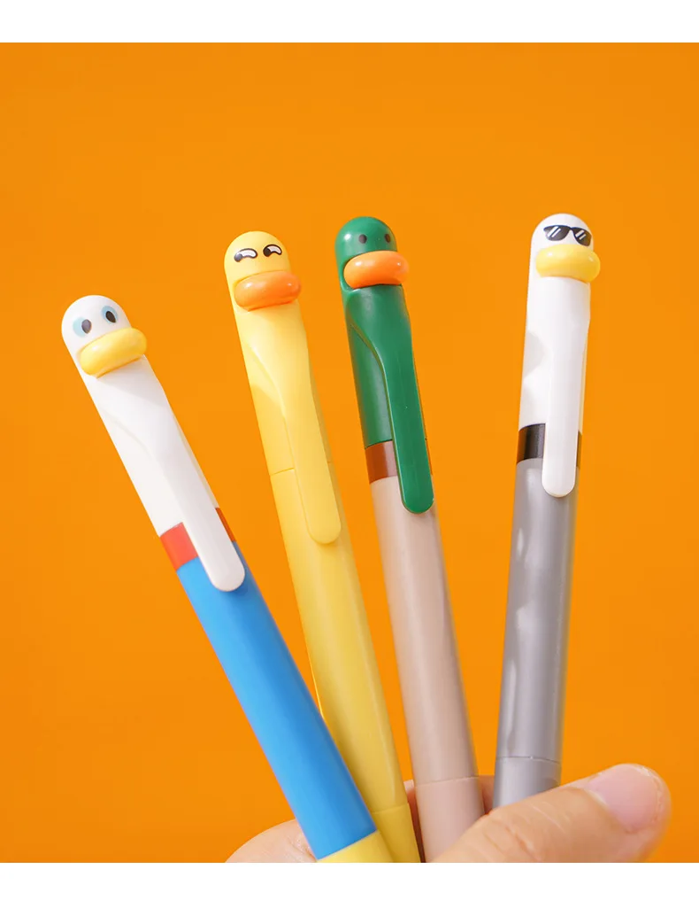 Entenstifte – Stressabbau-Stift, niedlicher einziehbarer Gelstift, 0,5 mm schwarze Tinte, Schreibstift, perfektes Partygeschenk für Studenten, Lehrer – Detail 8