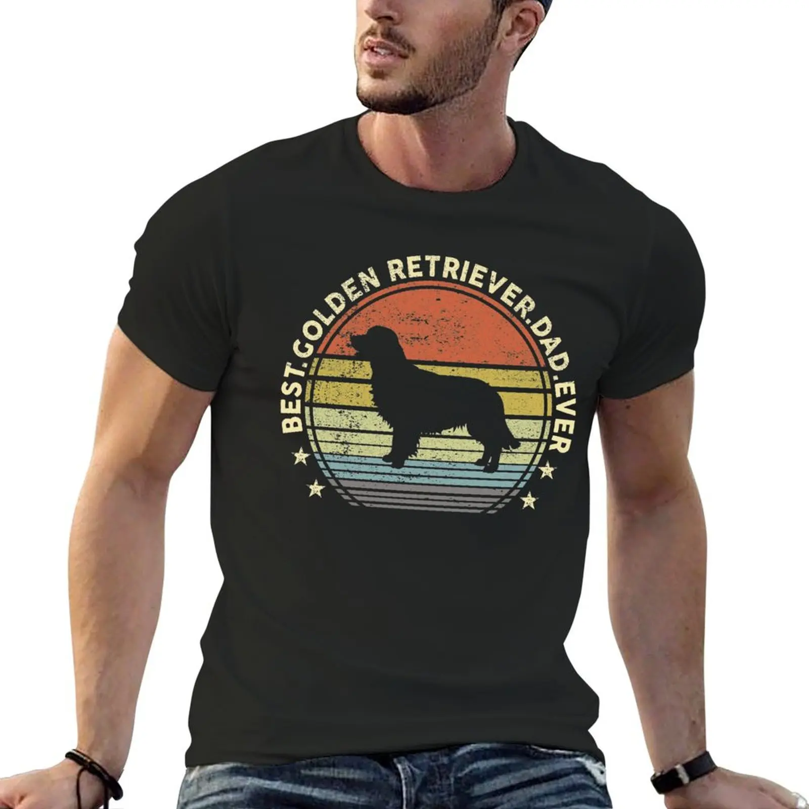 

Best Golden Retriever Dad Ever T-Shirt oversized graphic tee shirts graphic graphic tee shirt cute clothes tshirt men