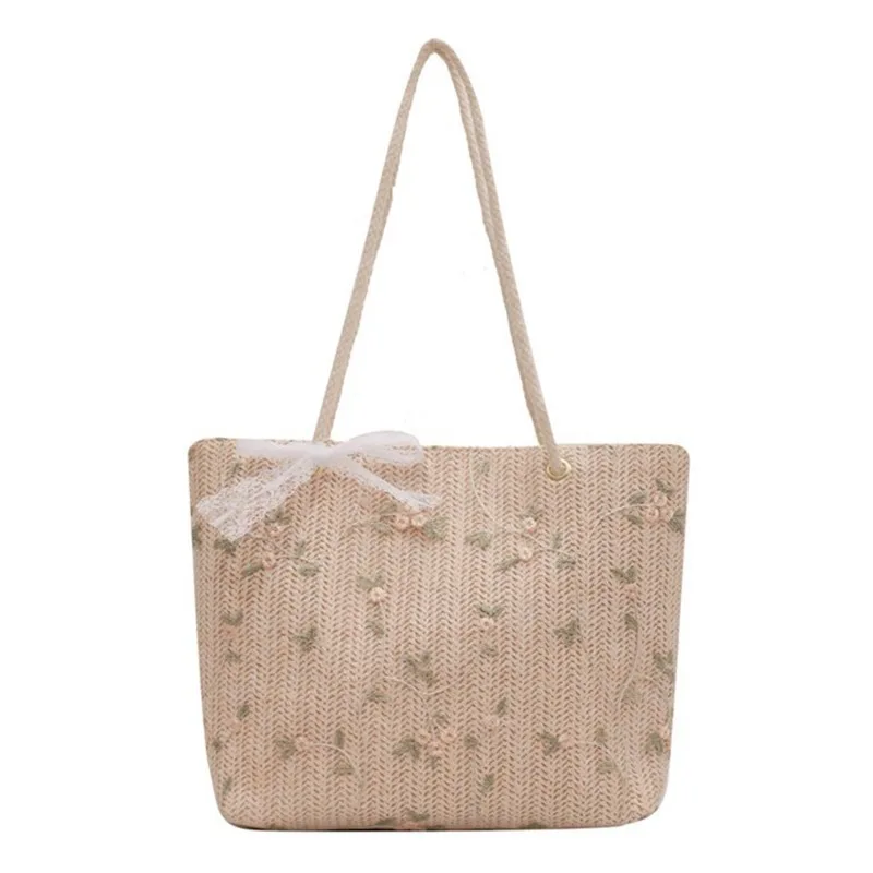 Sbd0970e535fd4ce0b8560766d179decak Fashion Woven Handbags For Women All-Match Women's Bag Portable Bucket Bag Luxury Designer Handbag Summer Picnic Bags Mallzona