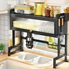 Cabinet Door Sink Shelf Kitchen Storage Shelves Seasoning Tableware Draining Dustproof Bowl Plate Organizer Kitchen Accessories 5
