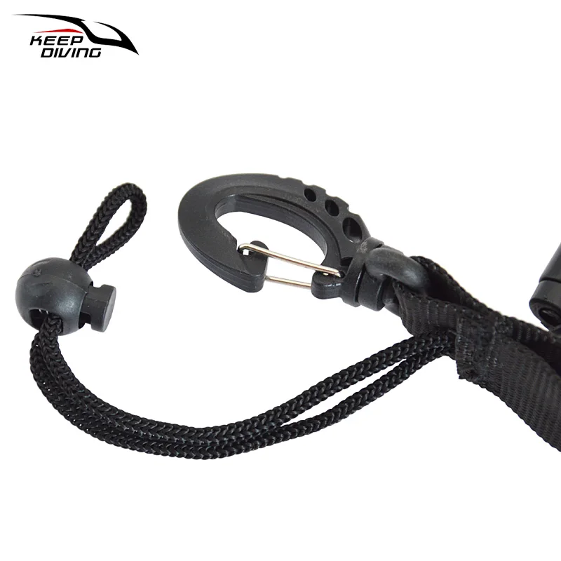 1Pcs Scuba Diving Camera Anti-lost Spiral Lanyard With 304 Stainless Steel Spring Safety Tool with Quick-release Buckle