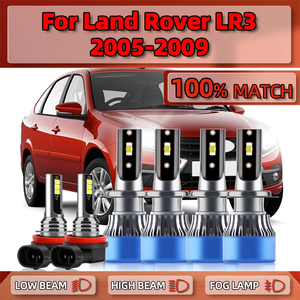 

360W H7 LED Headlight Bulbs 60000LM Canbus Car Lights 12V 6000K White Fog Lamps For Land Rover LR3 2005 2006 2007 2008 2009