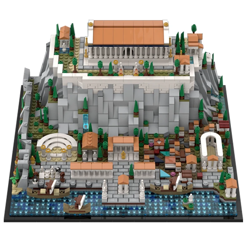 

Gobricks Moc Parthenons Palace Castle Greece Acropolis of Athens Building Blocks Set Tower Architecture Bricks Toy For Kids Gift