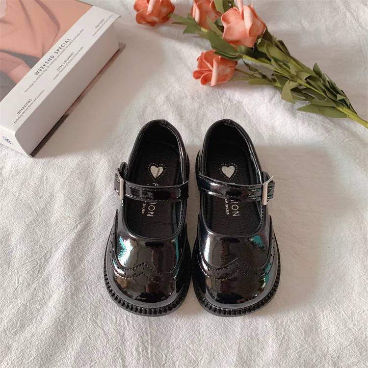 children's sandals CUZULLAA New Children Leather Shoes for Girls British Dress Shoes 1-3-6 Years Kids School Shoes Soft Leather Soft Sole 23-34 comfortable sandals child