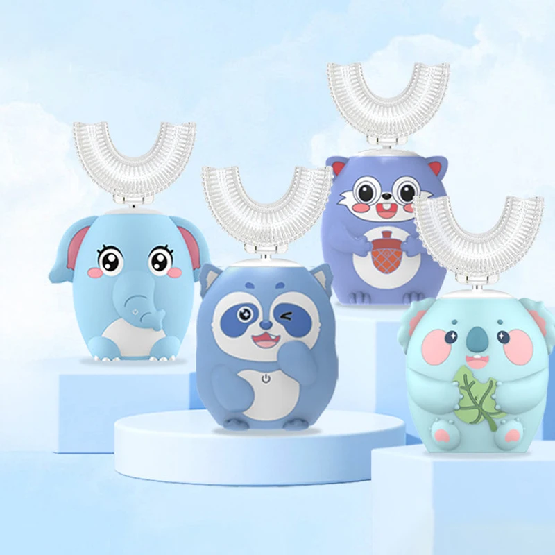 فرشاة أسنان كهربائية على شكل حرف U قابلة للشحن للأ...