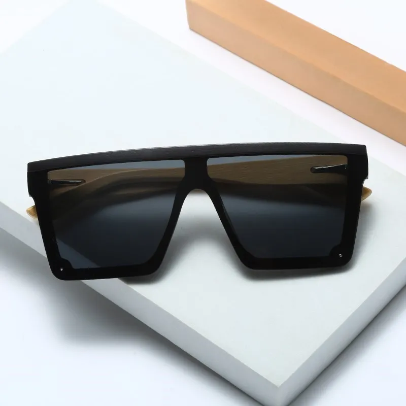 

Солнцезащитные очки с бамбуковыми линзами для мужчин и женщин, Модные Винтажные квадратные солнечные очки для вождения из натурального дерева