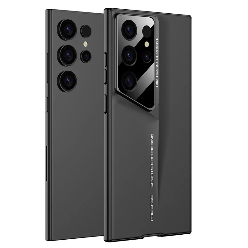 Ultrathin Mecha Hard PC Matte Phone Case with Lens Protection and Frosted Shockproof Design