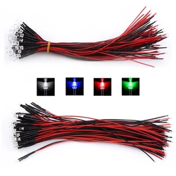 10PCS Wired Chip Led SMD 3V Led Lamp For Models Train Pre-soldered Micro 2 Colors SMD Pre-soldered Micro Litz Wired LED Leads