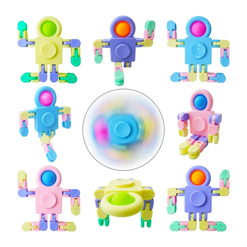 New Space Robot Fidget Toys Antistress Transformable Robot Spinner