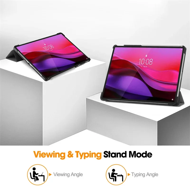 Magnetic Clear Back Stand Tablet Case