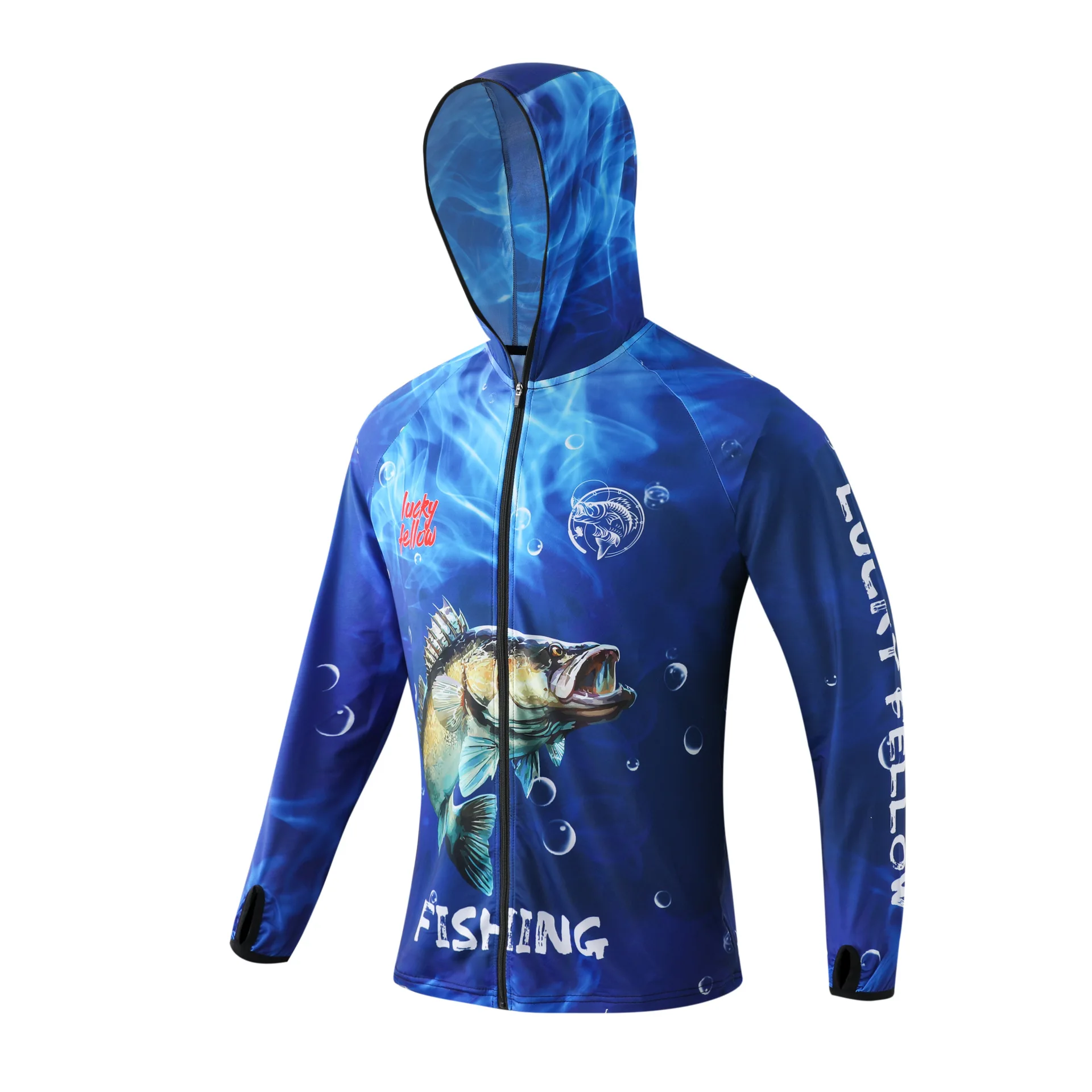 Fishing Sun Protection Suit  Men Sports Ice Silk Breathable Fishing Suit Mosquito Proof Jacket Thin Quick Drying Sweat Wicking