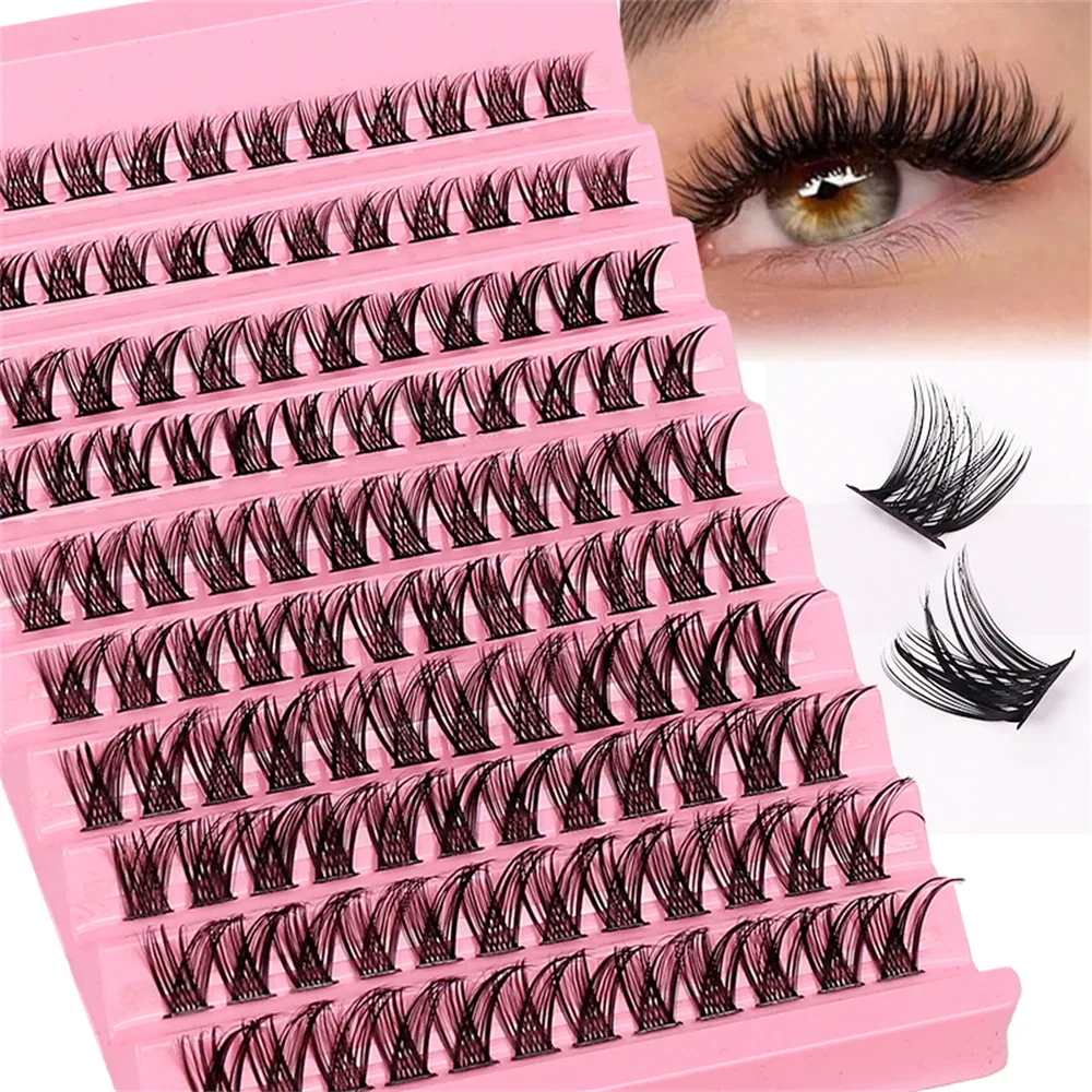 

Eyelashes Extension Cluster Lashes Individual Full Volume Lashes Natural Look 8-16MM DIY False Lashes Mink D Curl 120 Pcs Fake