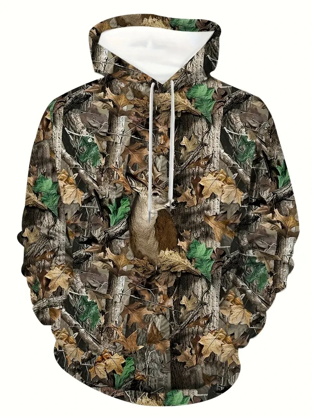 thumbnail image 1 of Sudadera con capucha 3D con estampado de hojas de otoño y primavera, sudadera holgada para hombre y mujer, sudadera de diseñador, ropa Harajuku Y2K de gran tamaño, 1 of 5