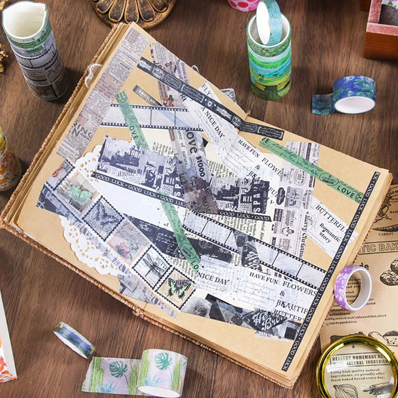 18 Rolls Van Gogh Washi Tapes Journaling Supplies Washi Tape Retro Diary Cinta Adhesiva Decorativa Scrapbooking Washitape 6