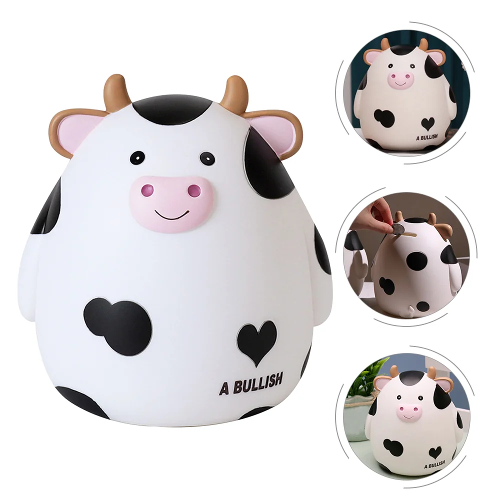 Camping Cookware Cartoon Piggy Bank Lovely Ceramics Cow Design Baby Warming Tray 6