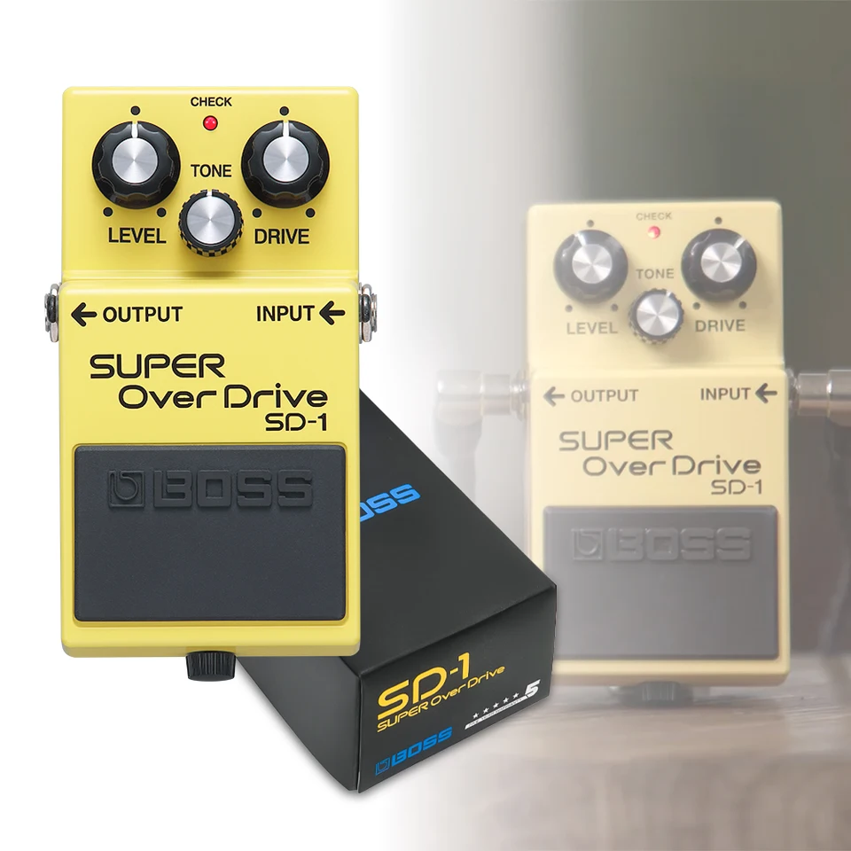 BOSS SD-1 Super Overdrive Guitar Pedal LEVEL / TONE / DRIVE