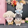 10cm cotton doll winter loop down sweater with shoulder strap pants set, cute doll changing outfit 6